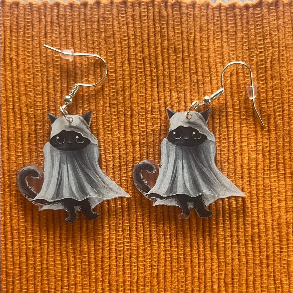 Black Cat Earrings